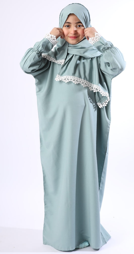 Girls Prayer Dress (Attached Hijab)